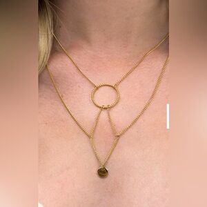 Oshena Cirra Designer Beachwear‎ Gold Layered Necklace SOLD out on line!